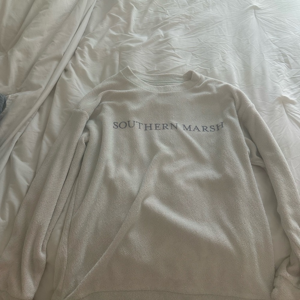 Southern Marsh Textured Cream Pullover